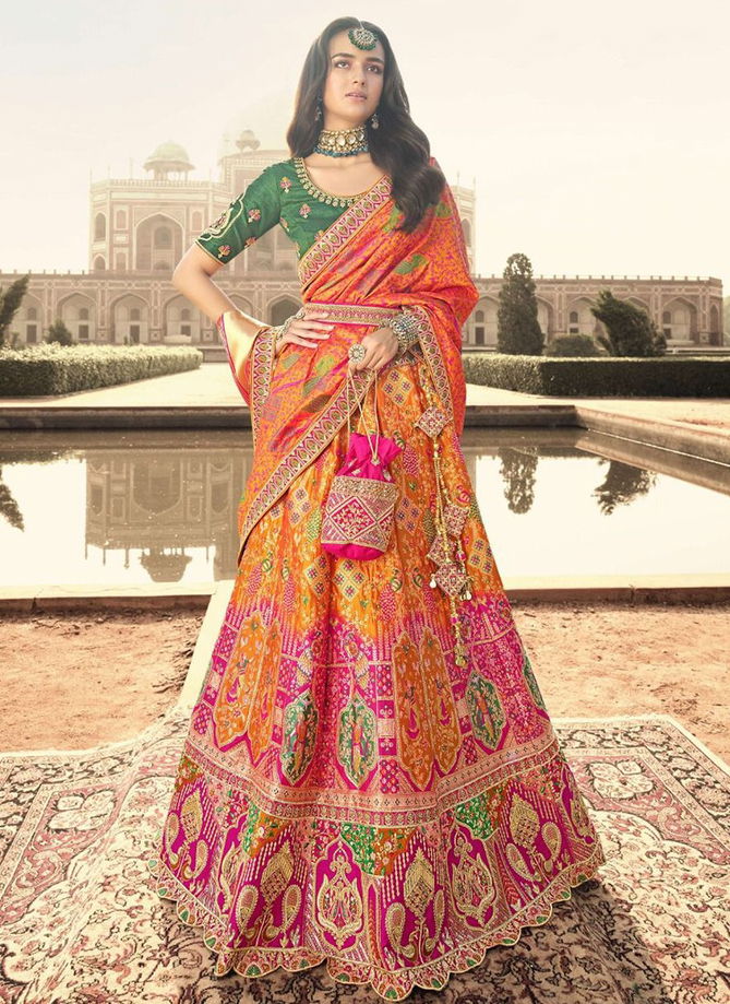 Orange Colour Vrindavan Vol 29 Royal New Latest Designer Ethnic Wear Silk Lehenga Choli Collection 10197